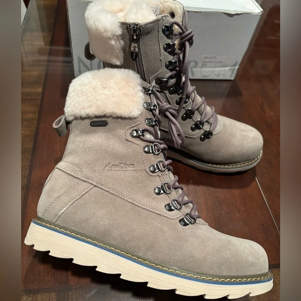 AQUA DIVA Dunedin Ice Grip sole Waterproof Snow boots size 9